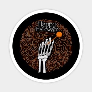 Happy Halloween Candy Bone Magnet